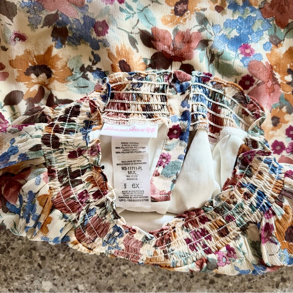 Bonnie Jean Floral Kids Dress - Multicolor - Picture 3 of 11